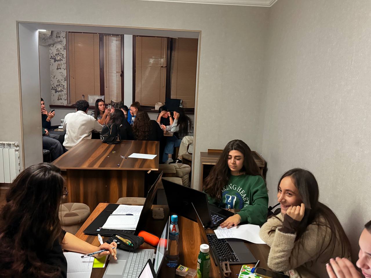 Vrshikyans TOEFL and SAT group in the big room
